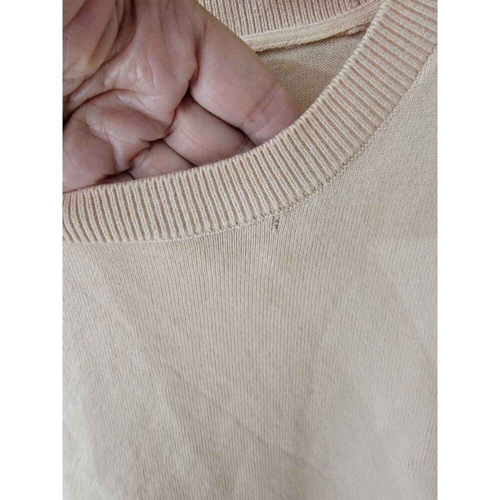 Calvin Klein Womens Pink Ruffle Sleeve Pullover Sweater M - Picture 2 of 7